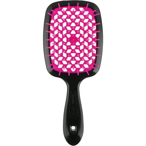 Расческа для волос «черная Janeke Superbrush Small Black & Violet 71SP234 FUX с фиолетовым»