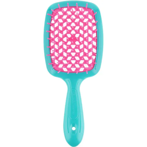 Расческа для волос «бирюзовая Janeke Superbrush Small Turquoise & Raspberry 86SP234 AR с малиновым»