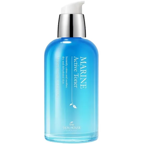 Увлажняющий тонер для лица The Skin House Marine Active Toner с экстрактом морской воды и водорослями, 130 мл.