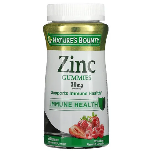 Жевательный цинк Nature’s Bounty Zinc Gummies Mixed Berry 30 mg со вкусом ягод