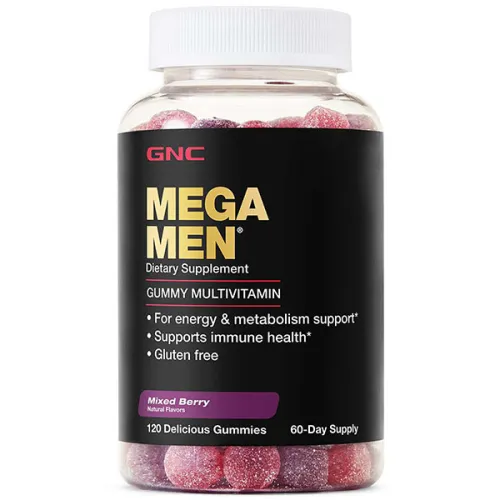 Мультивитаминный жевательный комплекс для мужчин GNC Mega Men Gummy Multivitamin Mixed Berry со вкусом ягод