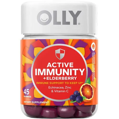 Жевательный комплекс для поддержки иммунитета «апельсин» OLLY Active Immunity Gummy + Elderberry Blood Orange
