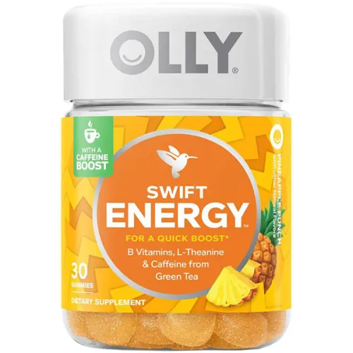 Жевательный комплекс для энергии OLLY Swift Energy Pineapple Punch Gummies с ананасовым пуншем