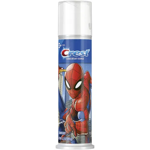 Зубна паста для дітей «полуниця» Crest Kid’s Toothpaste Pump Spiderman Flavor Strawberry, 119 г.