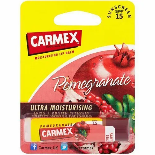Бальзам для губ «гранат» Carmex Ultra Smooth Lip Balm Stick Pomegranate SPF15, 4.25 г.