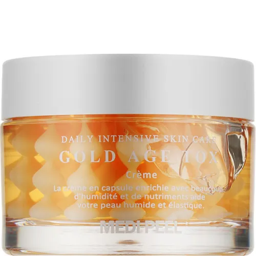 Антивозрастной капсульный крем для лица Medi Peel Gold Age Tox Cream с экстрактом золотого шелкопряда, 50 мл.