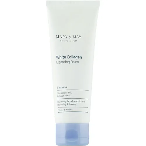 Пенка для умывания Mary & May White Collagen Cleansing Foam с коллагеном и ниацинамидом, 150 мл.