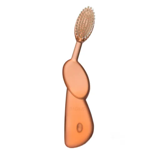 Зубная щетка для правши «бежево-белая» Radius Original Toothbrush Right Hand Peach