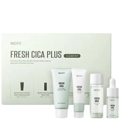 Набір для обличчя Nacific Fresh Cica Plus Clear Kit з екстрактом центелли