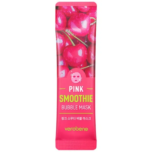 Киснева очищувальна маска смузі для обличчя «рожевий комплекс» Verobene Pink Smoothie Bubble Mask, 5 г.