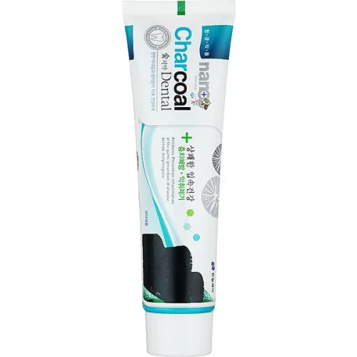 Зубная паста Hanil Nano Charcoal Dental с серебром и бамбуковым углем, 180 г.
