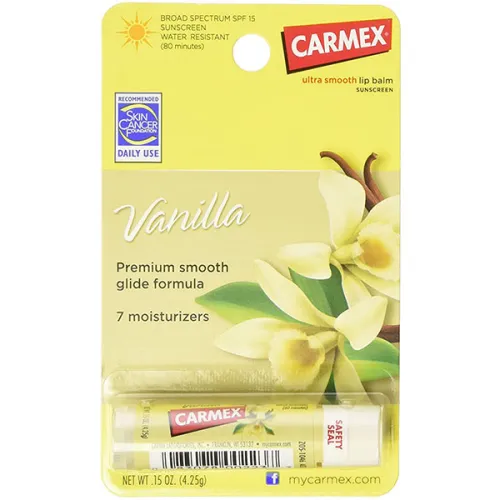 Бальзам для губ «ваніль» Carmex Ultra Smooth Vanilla Lip Balm Stick SPF15, 4.25 г.