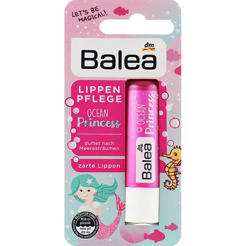 Дитячий бальзам для губ «принцеса океану» Balea Kids Lip Balm Ocean Princess, 4.8 г.