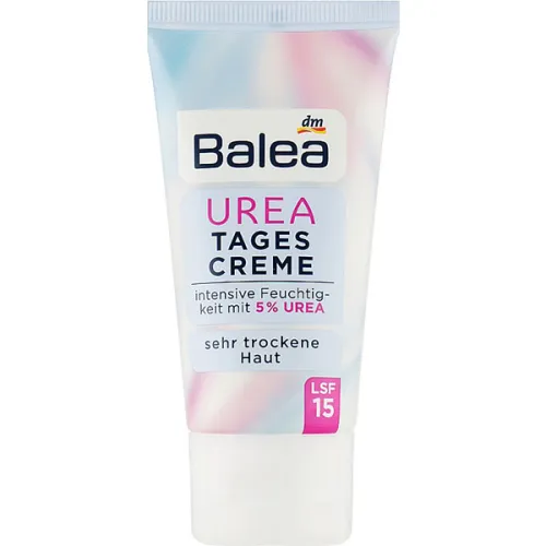 Нежный и успокаивающий дневной крем для лица Balea Urea Day Cream SPF15 с 5% мочевины, 50 мл.