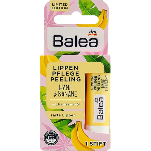 Пілінг для губ «конопля та банан» Balea Lip Care Peeling Hemp & Banana, 4.8 г.