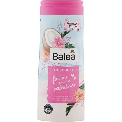 Крем-гель для душа «под пальмами» Balea Shower Cream Gel Find Me Under Palmtrees, 300 мл.