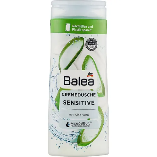 Крем-гель для душа «алоэ вера» Balea Shower Cream Sensitive, 300 мл.