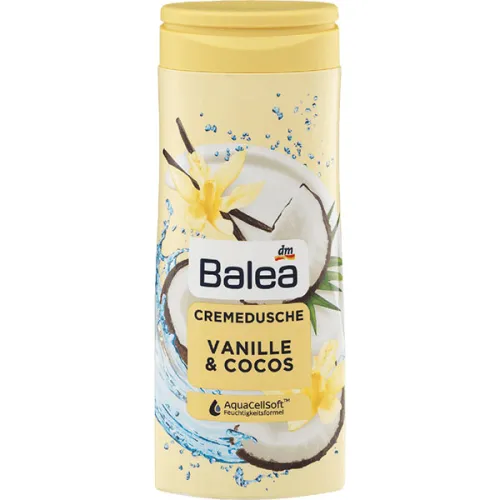 Крем-гель для душа «ваниль и кокос» Balea Shower Cream Vanille & Cocos, 300 мл.