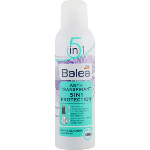 Део-спрей для жінок «захист 5в1» Balea Deo Spray Antitranspirant 5in1 Protection, 200 мл.