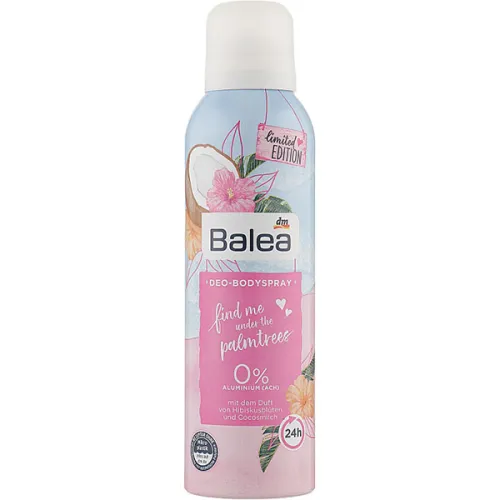 Део-спрей для жінок «під пальмами» Balea Deo Spray Antitranspirant Find Me Under The Palmtrees, 200 мл.