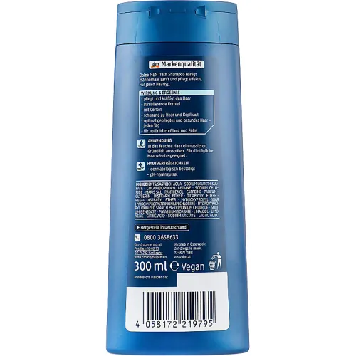 Шампунь для чоловіків «свіжість» Balea Men Fresh Shampoo, 300 мл. - вигляд 2