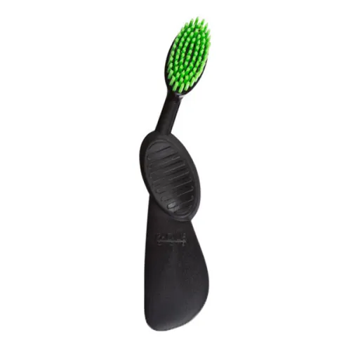 Зубная щетка для правши «черно-зеленая» Radius Flex Toothbrush Right Hand Black