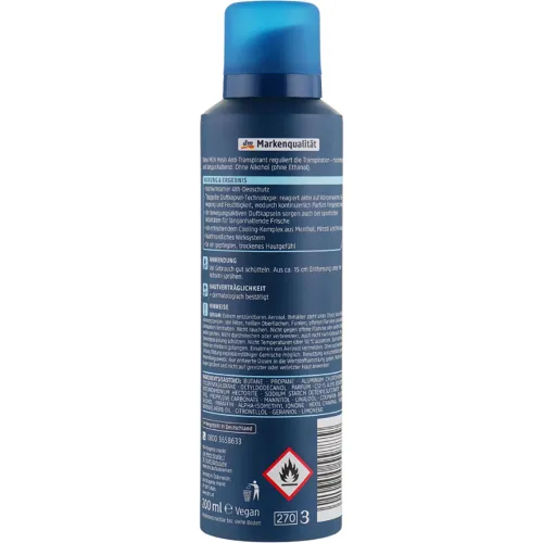 Чоловічий аерозольний антиперспірант «свіжість» Balea Men Fresh Antitranspirant Deo Spray, 200 мл. - вигляд 2