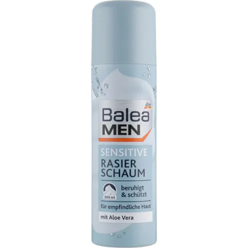 Пена для бритья «алоэ вера» Balea Men Sensitive Shaving Foam, 300 мл.
