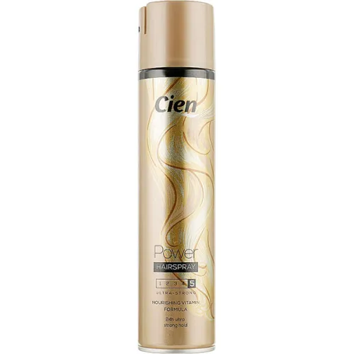 Лак для волосся екстрасильної фіксації Cien Hairspray Power 5, 400 мл.