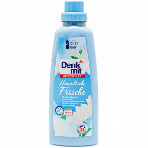 Ополаскиватель для тканей «небесный» Denkmit Fabric Softener Heavenly Freshness, 1000 мл.