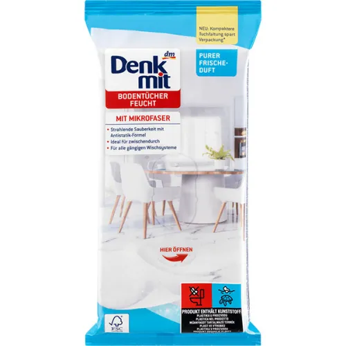 Вологі серветки для прибирання підлоги «чиста свіжість» Denkmit Floor Wet Wipes Pure Freshness