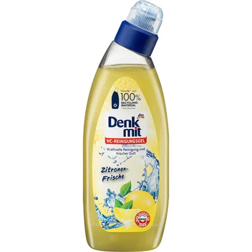 Средство для мытья туалета «лимон» Denkmit WC Cleanser Gel Lemon, 750 мл.