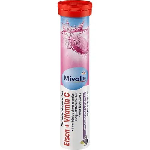 Шипучие витамины «железо и витамин C» Mivolis Effervescent Tablets Iron & Vitamin C