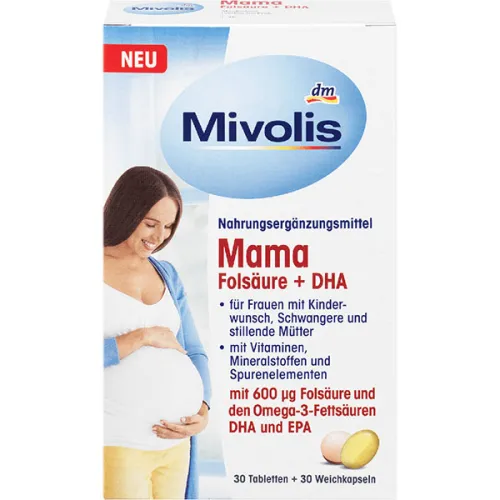 Комплекс для беременных Mivolis Folic Acid + DHA Complex For Pregnant