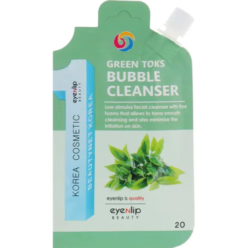 Пузырьковая пенка для умывания лица Eyenlip Green Toks Bubble Cleanser, 20 г.