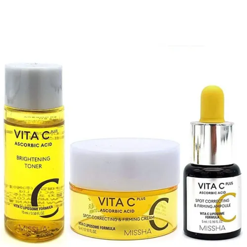 Набір для обличчя Missha Vita C Plus Ascorbic Acid 3 Piece Trial Kit з вітаміном C