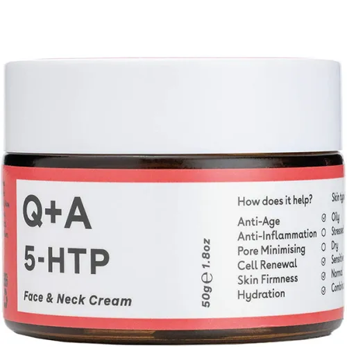 Крем для обличчя та шиї Q+A 5-HTP Face & Neck Cream, 50 г.