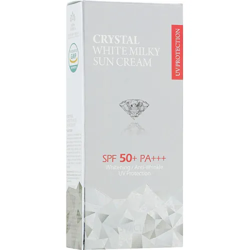 Осветляющий молочный солнцезащитный крем для лица 3W Clinic Crystal White Milky Sun Cream SPF50+ PA+++, 50 мл. - вид 2