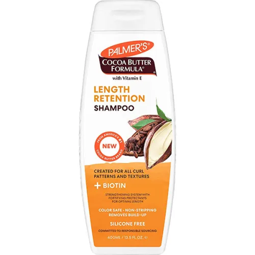 Шампунь Palmer’s Cocoa Butter Formula Biotin Length Retention Shampoo з біотином для довжини та блиску волосся, 400 мл.