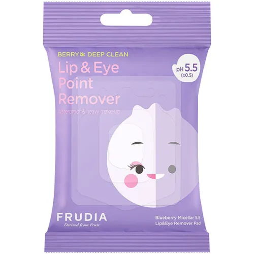 Міцелярні серветки для зняття макіяжу Frudia Blueberry Micellar 5.5 Lip & Eye Remover Pad з екстрактом чорниці