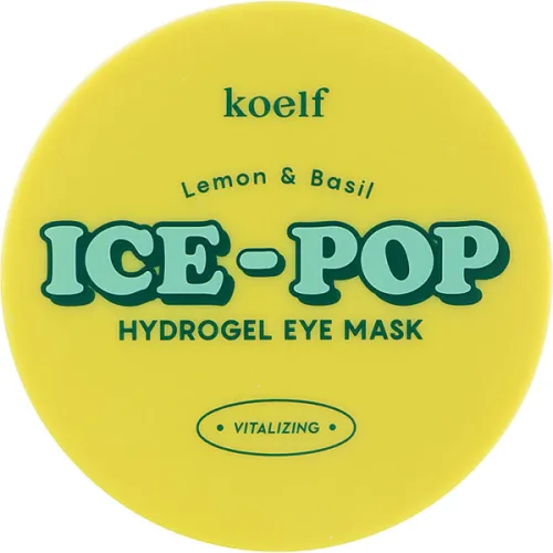 Гідрогелеві патчі для очей Koelf Lemon & Basil Ice-Pop Hydrogel Eye Mask з екстрактом лимону та базиліка