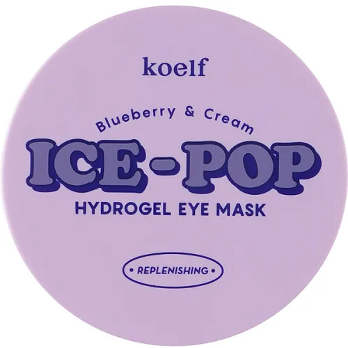 Гідрогелеві патчі для очей Koelf Blueberry & Cream Ice-Pop Hydrogel Eye Mask з екстрактом лохини та вершками