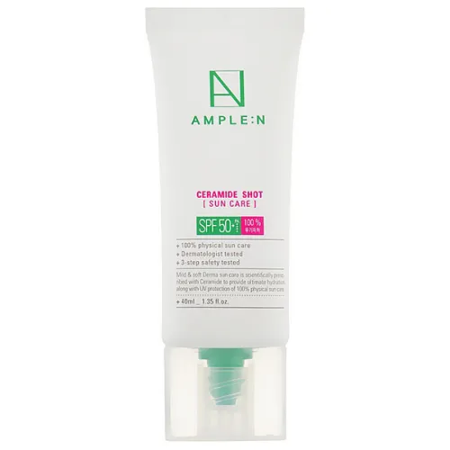 Сонцезахисний крем для обличчя Ample:N Ceramide Shot Sun Care SPF 50+ PA++++ з керамідами, 40 мл.