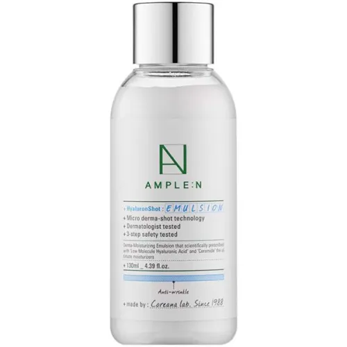 Зволожуюча емульсія для обличчя Ample:N Hyaluron Shot Emulsion з гіалуроновою кислотою, 130 мл.