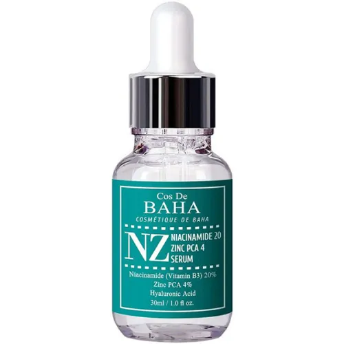 Сироватка для обличчя Cos De Baha NZ Niacinamide 20 Zinc PCA 4 Serum з ніацинамідом та цинком, 30 мл.
