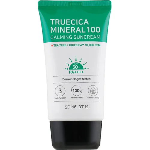 Сонцезахисний крем для обличчя Some By Mi Truecica Mineral 100 Calming Sun Cream SPF50+ PA++++, 50 мл.