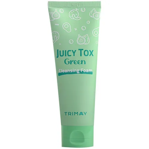 Пенка для умывания Trimay Juicy Tox Green Cleansing Foam с экстрактами авокадо и яблока, 120 мл.