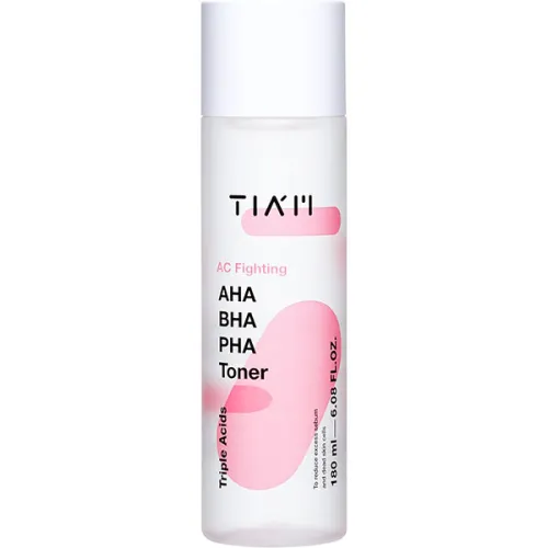Очищувальний кислотний тонер для проблемної шкіри обличчя Tiam AC Fighting AHA BHA PHA Toner, 180 мл. без уп.