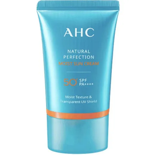 Увлажняющий солнцезащитный крем для лица AHC Natural Perfection Moist Sun Cream SPF50+ PA++++, 50 мл.