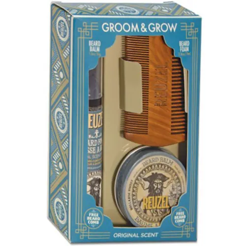 Набір для бороди Reuzel Set Groom & Grow Original Scent Duo